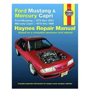 1979-1993 Ford Mustang & 1979-1986 Mercury Capri Haynes Repair Manual Book